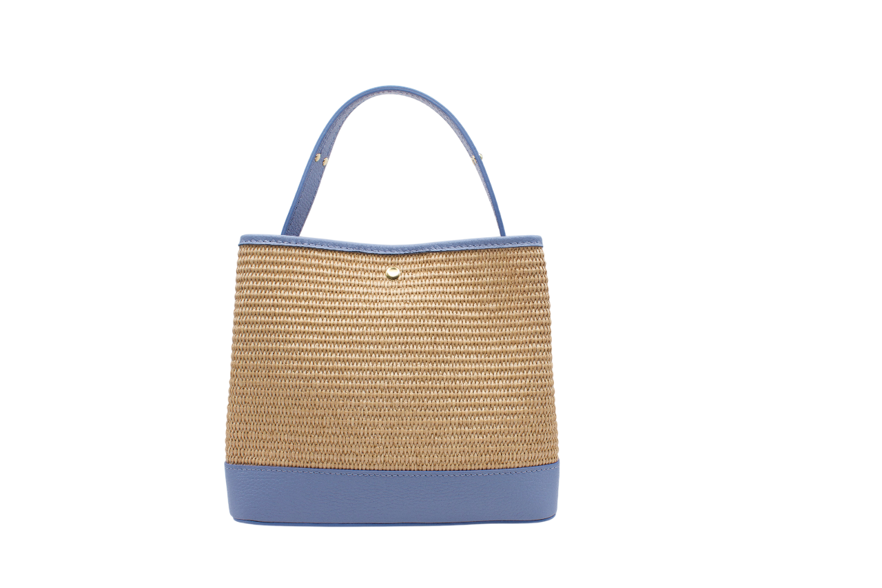 Leather Bucket Bag With Adjustable Shoulder Strap - (Mod. Eve)