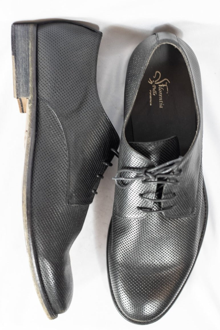 Classic Derby Style Perforated Leather Shoes - (Mod. 7193_A)