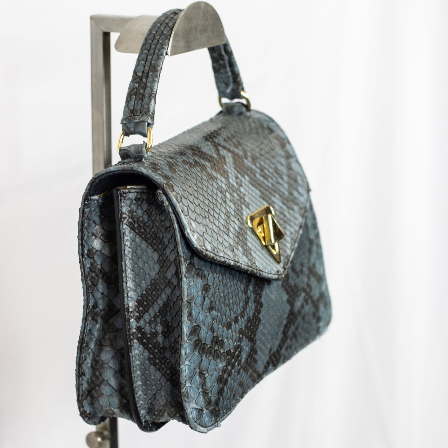 Python crossbody saddle bag