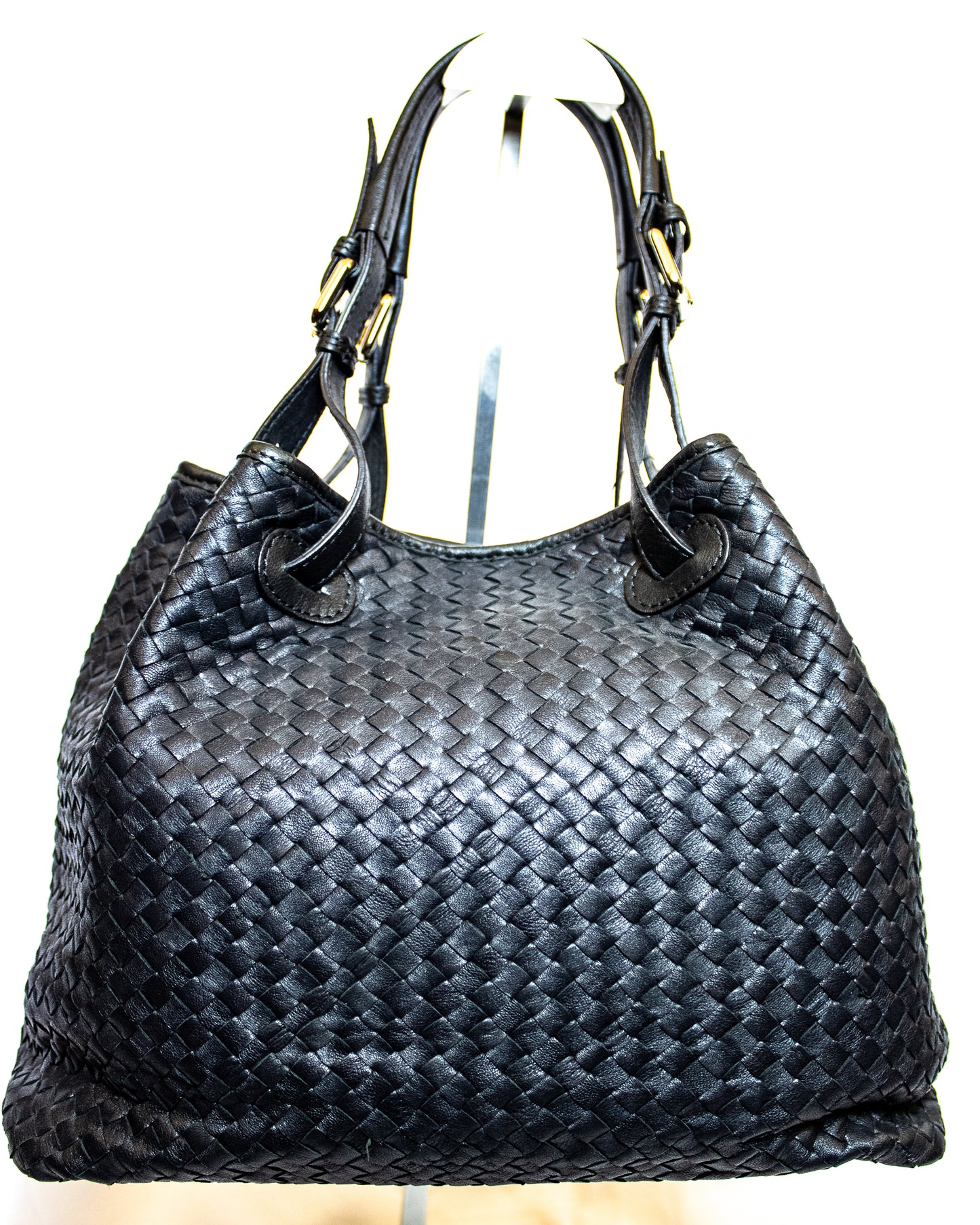 Hand woven leather Hobo bag  - (Mod. 6743)