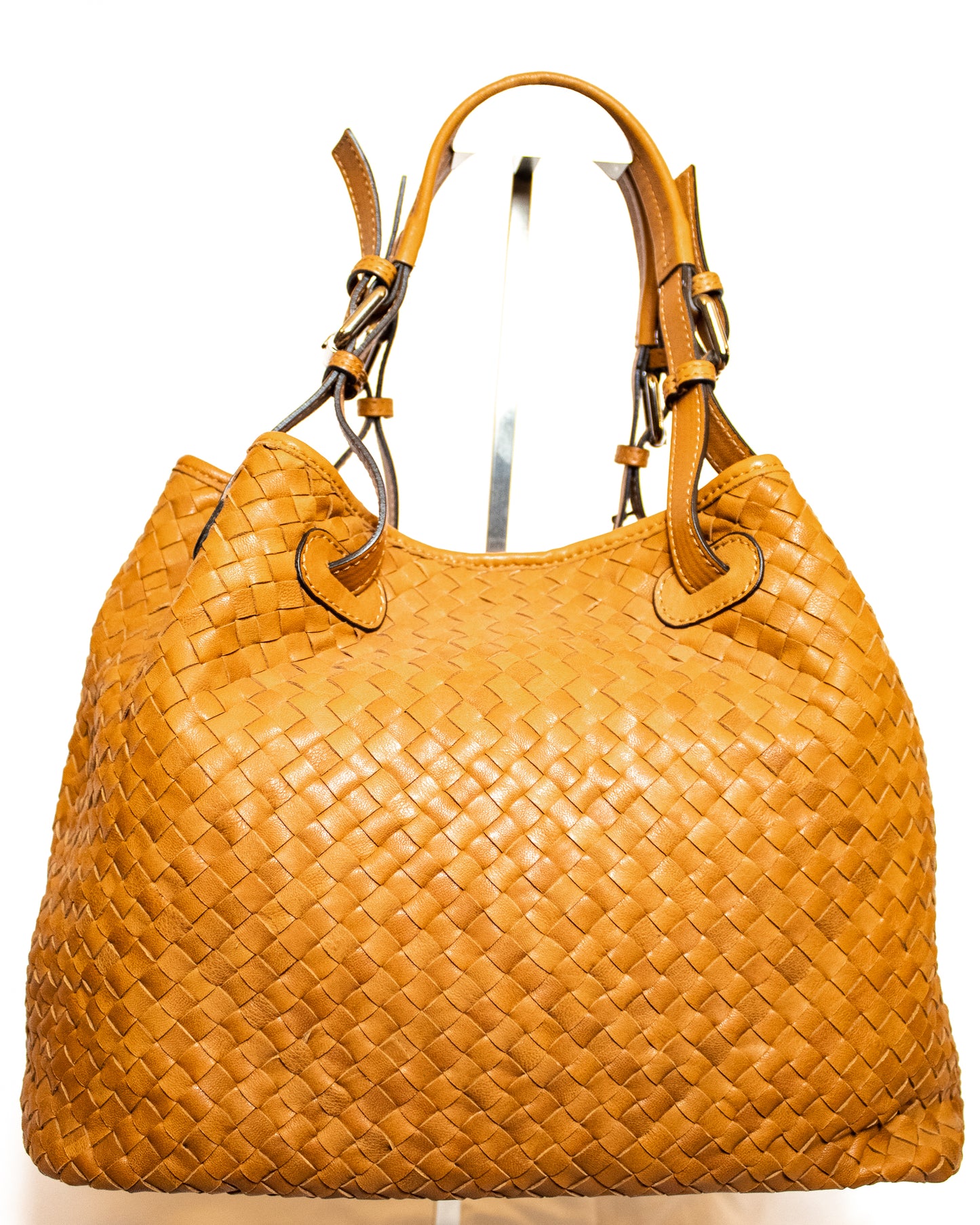 Hand woven leather Hobo bag  - (Mod. 6743)