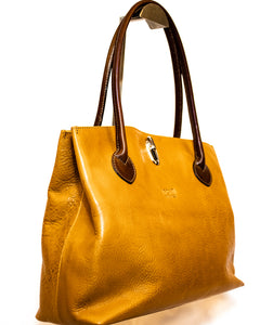 Two-tone middle size handbag - (Mod. 7298)