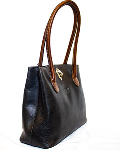 Two-tone middle size handbag - (Mod. 7298)