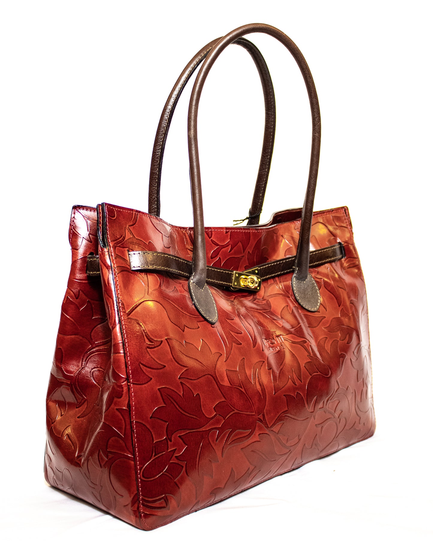 Flower imprint large shoulder bag - (Mod. 7324)