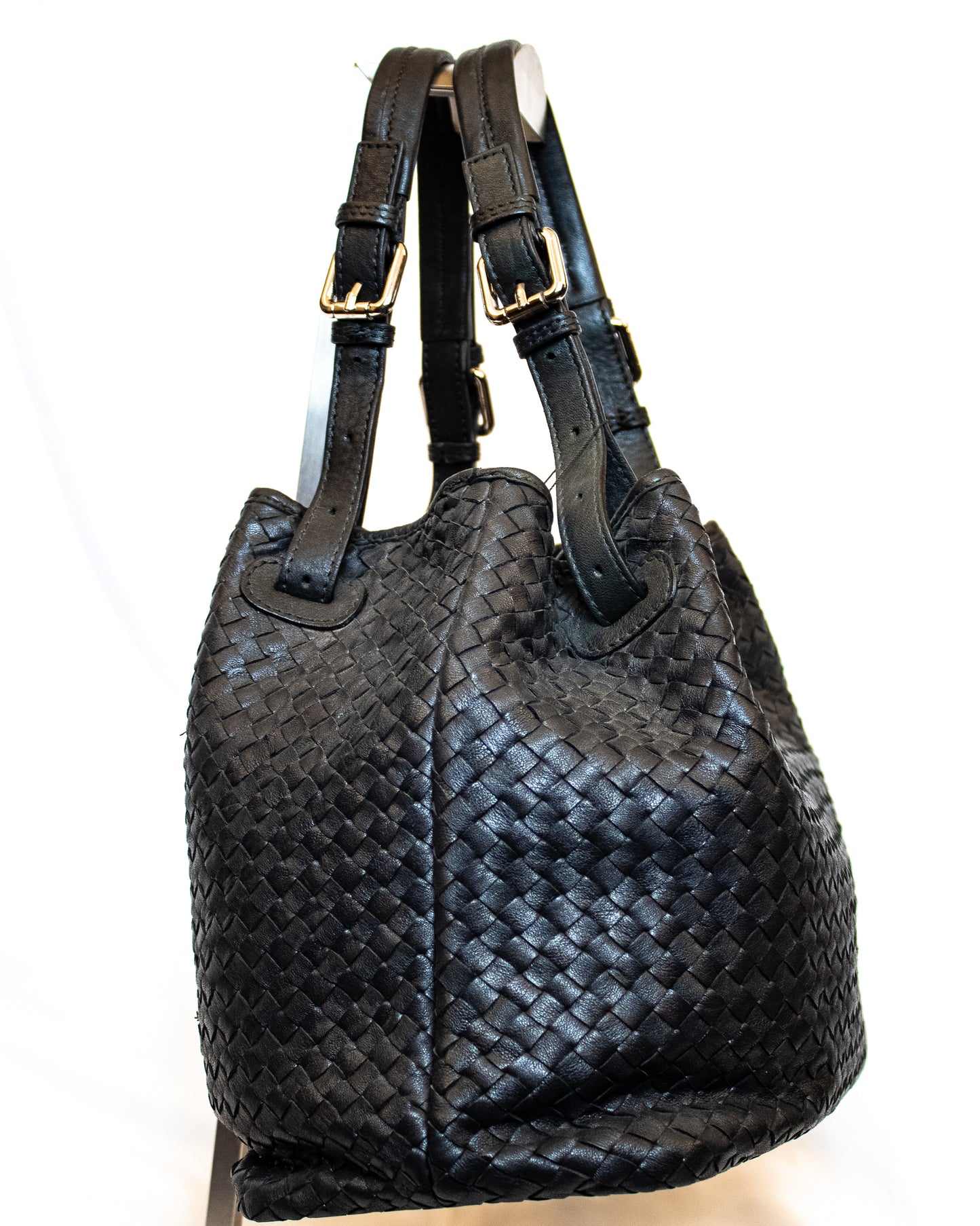 Hand woven leather Hobo bag  - (Mod. 6743)