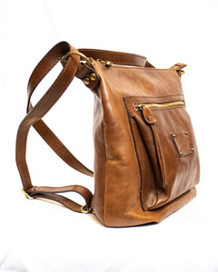 Convertible Hand Tanned Backpack - (Mod. 1137)