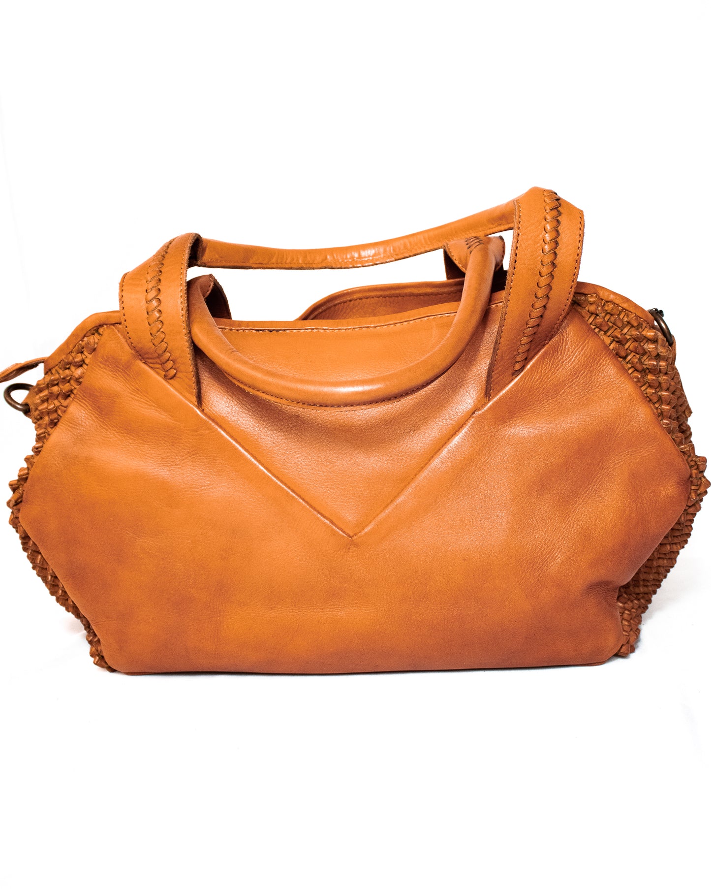 Interwoven Leather Shoulder Bag - (Mod. 6733)