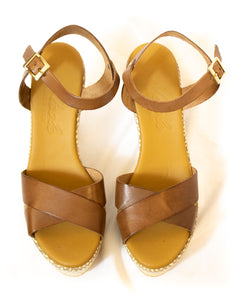 Platform Wedge Leather Sandals - (Art. 6657)