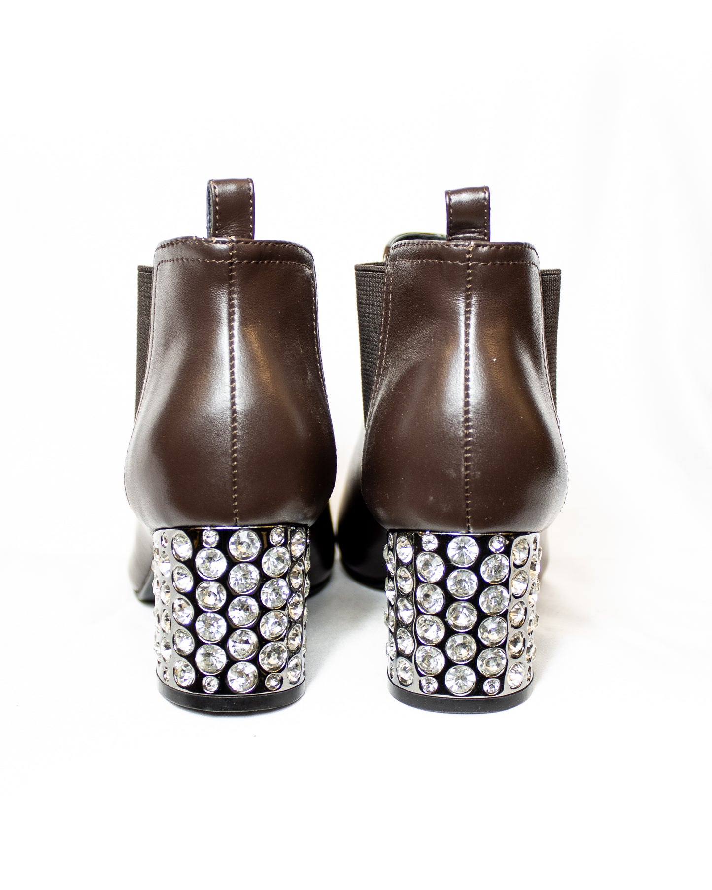 Classy Swarovski Ankle Leather Boots - (Art. 6705)