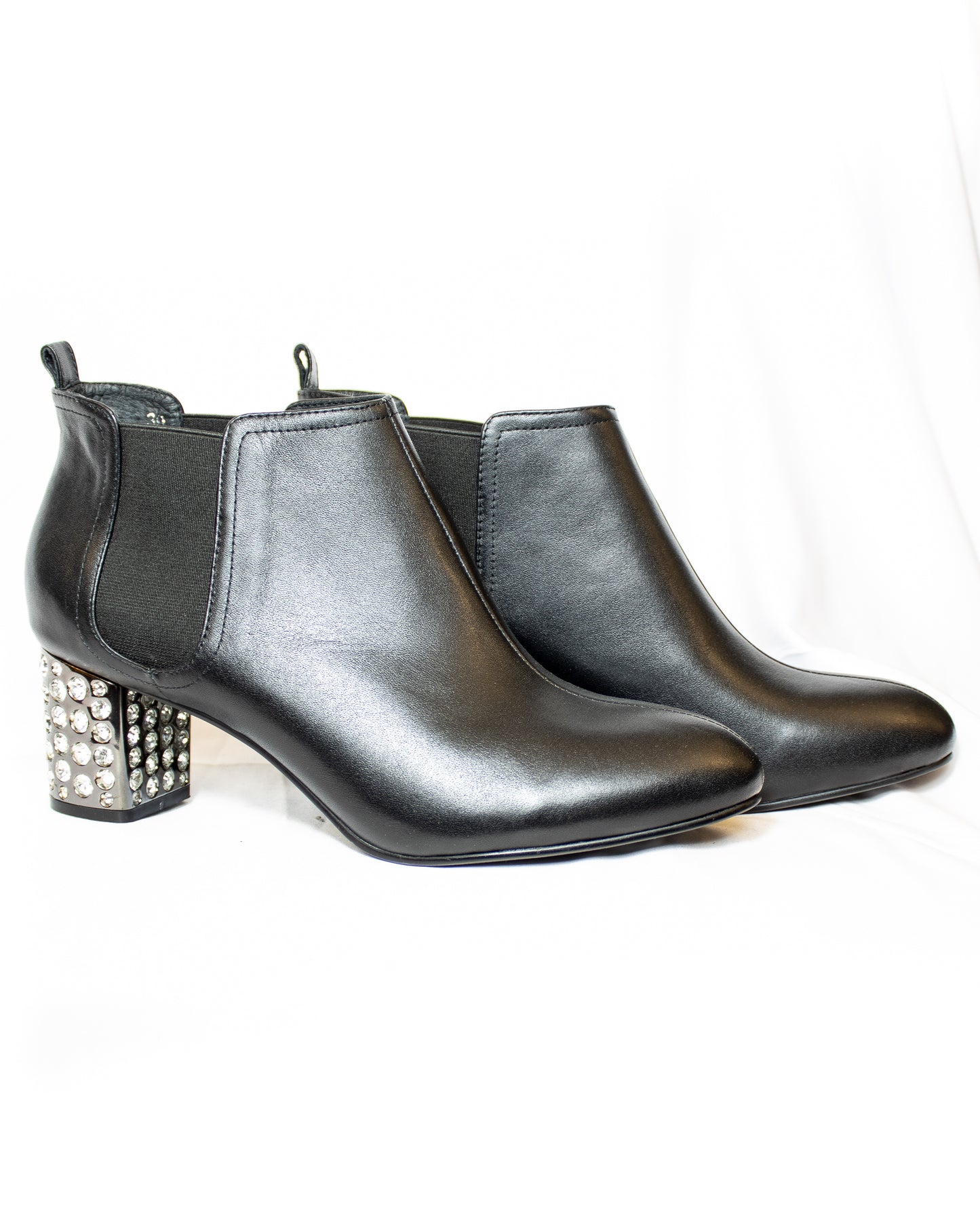 Classy Swarovski Ankle Leather Boots - (Art. 6705)