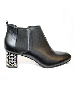 Classy Swarovski Ankle Leather Boots - (Art. 6705)