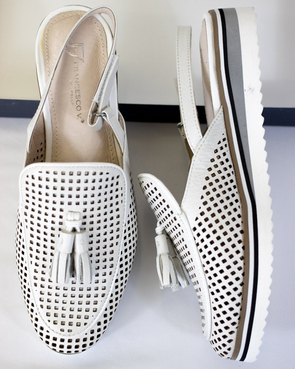 Double Tossel Leather Perforated Summer Shoes  - (Art. 6646)