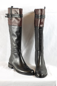 Elegant Bicolor Wellington Style Leather Boots- (Art. 7126)