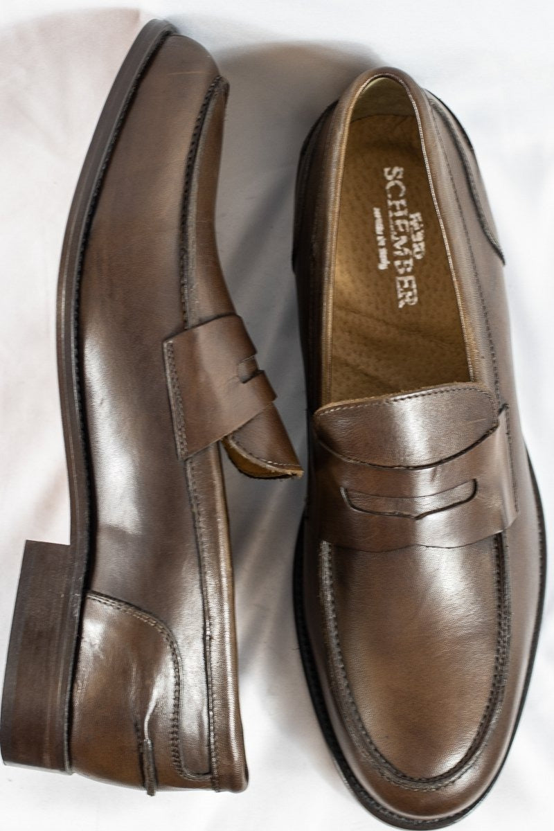 Brushed Calf Leather Loafers - (Mod. 7155)