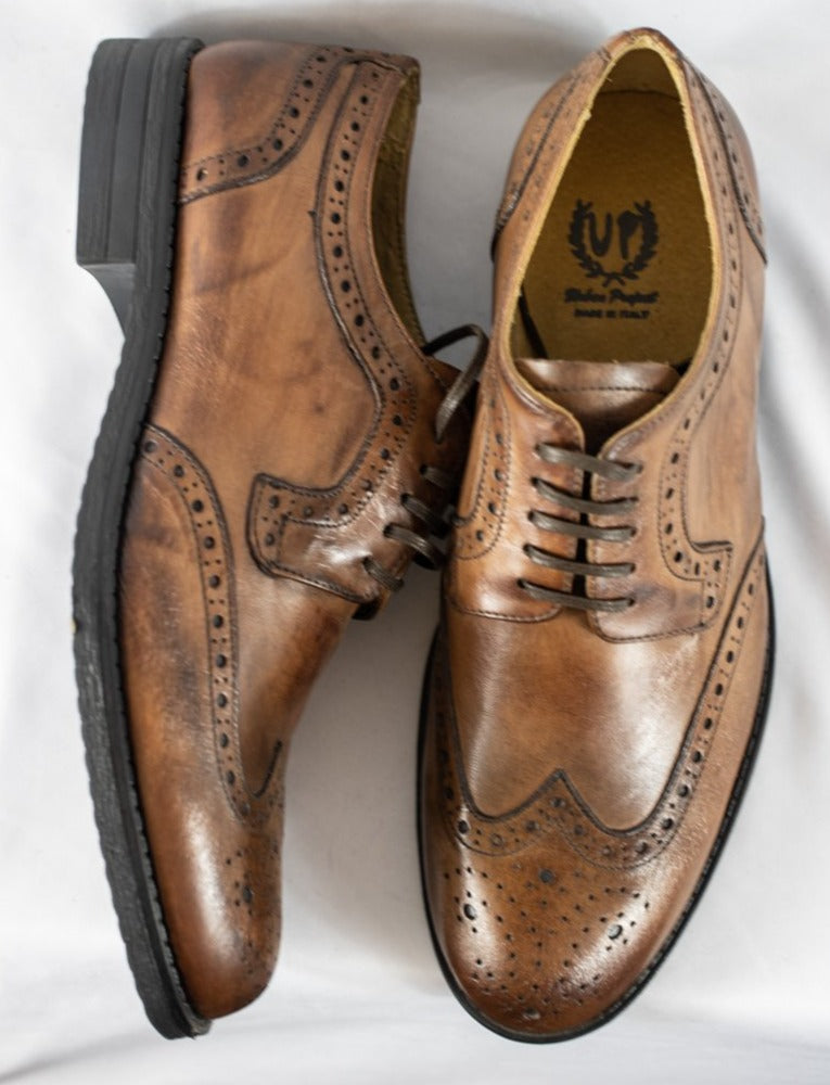 Handmade Derby Leather shoes- (Mod. 7170)