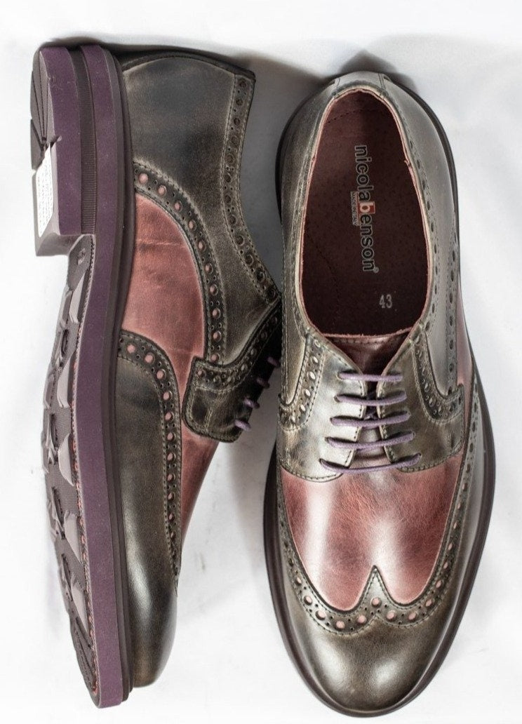 Two-Tone Derby Style Shoes - (Mod. 7199_A)