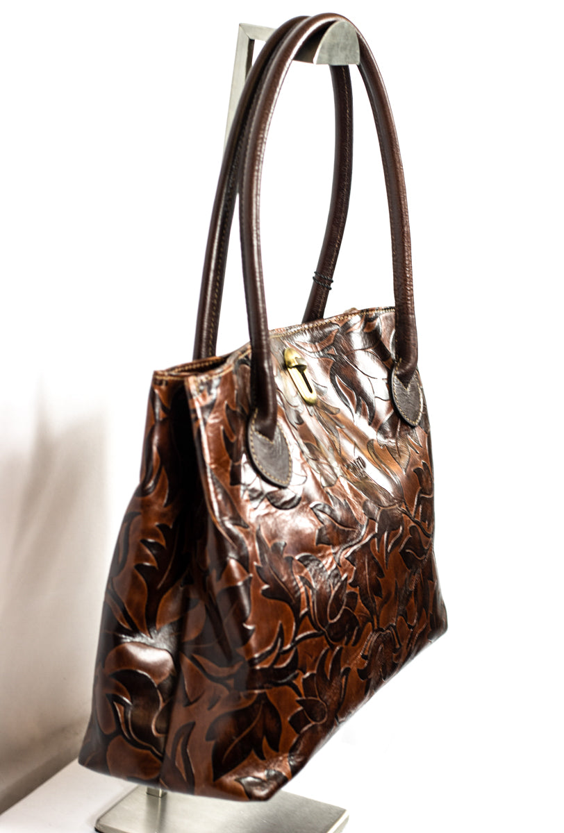 Flower Embossed Handbag (Small Version) - (Mod. 7286)