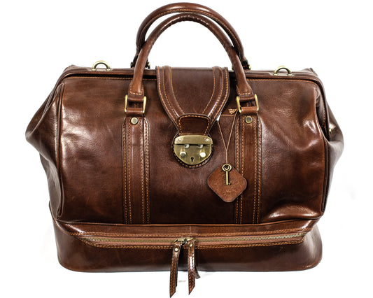 Genuine Leather vintage duffle bag