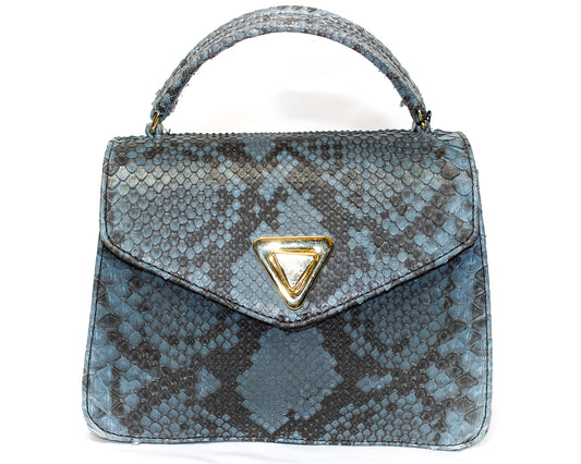 Python crossbody saddle bag